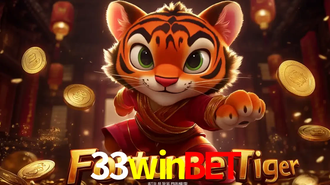 O carismático mascote do jogo de slot Fortune Tiger, um tigre fofo em pose de artes marciais, pronto para trazer sorte e multiplicadores de ganhos no cassino online 33winbet.