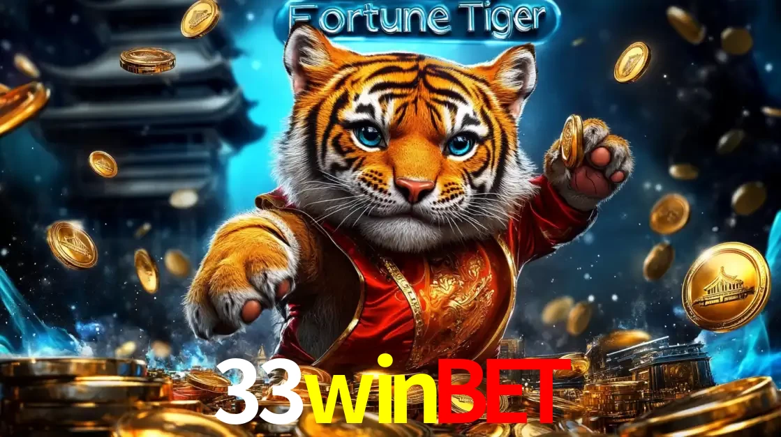 Imagem promocional do jogo de slot Fortune Tiger, com um tigre majestoso em traje tradicional cercado por uma fortuna em moedas de ouro, disponível agora no cassino 33winbet.
